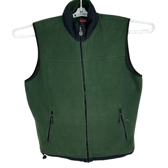 Prospirit Mens Green Fleece Vest Size L Polyester Zip-Up Sleeveless Outerwear - Picture 1 of 6